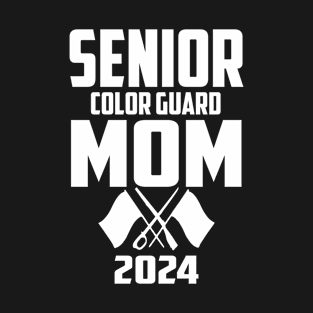 2024 Senior Color Guard mom Class of 2024 Marching Band Flag T-Shirt