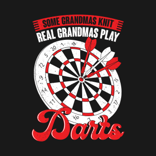 Funny Darts Grandma Grandmother Gift T-Shirt