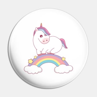 unicorn standing on rainbow Pin