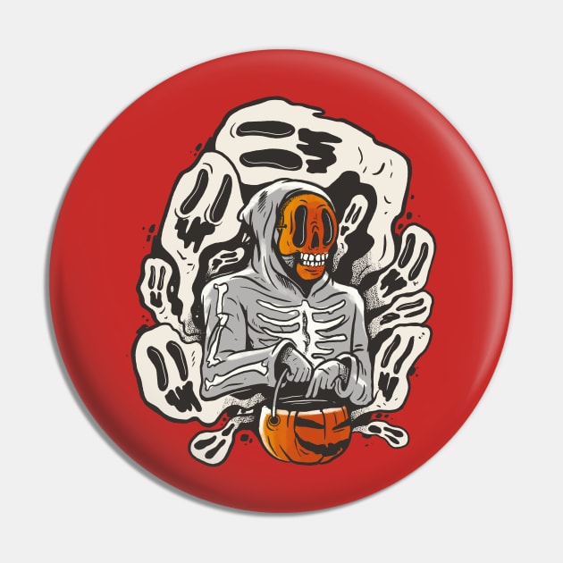 skeleton Halloween Pin by IconRose