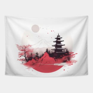 Japan Fuji San / minimalist  print Tapestry