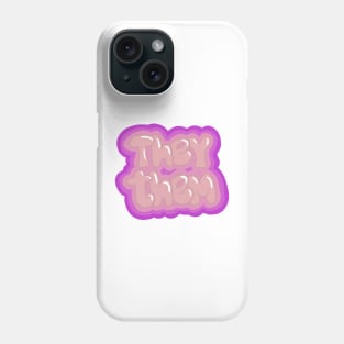 They them groovy pronouns Phone Case