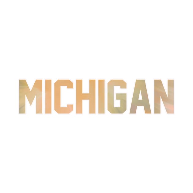 Michigan Pastel Tie Dye Jersey Letter by maccm