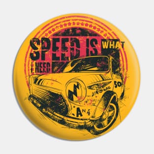 Retro Speed Art Pin