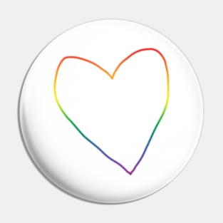 Pride Gradient Heart Line Valentines Day Pin