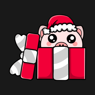 Cute Pig in Christmas Gift T-Shirt