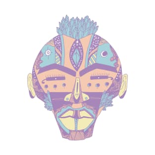 Retro Blend African Mask 4 T-Shirt