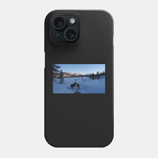 Dog sledging - Huski Adventure Phone Case by Aurealis