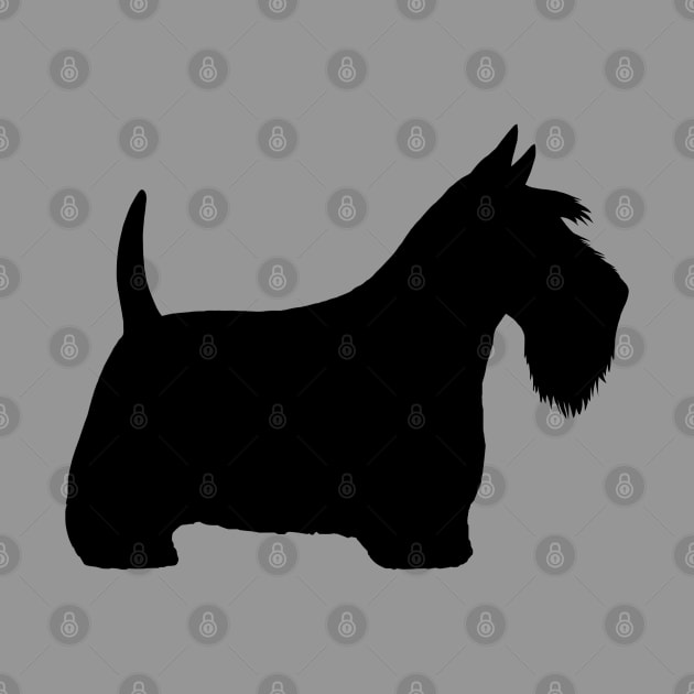 Scottish Terrier Dog Breed Silhouette | Black Scottie Dog by Coffee Squirrel