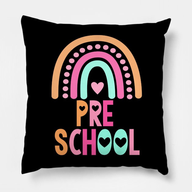 Back To School pre-school Grade Rainbow Kids Women Men grade Pillow by Zeus-Studio