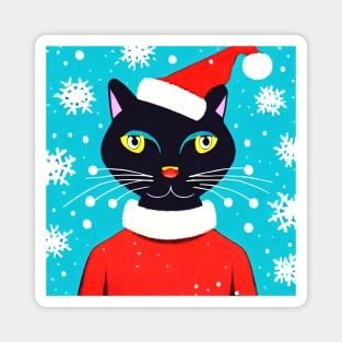 Santa Cat Magnet