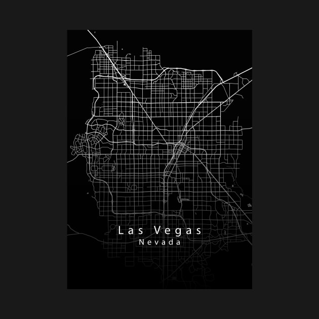 Las Vegas Nevada City Map dark by Robin-Niemczyk