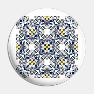 Blue Portuguese tile pattern Pin