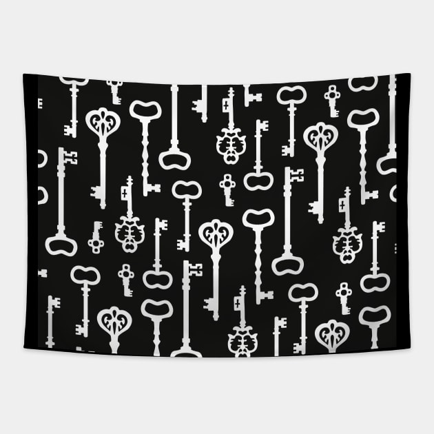 Victorian Keys Tapestry by XOOXOO