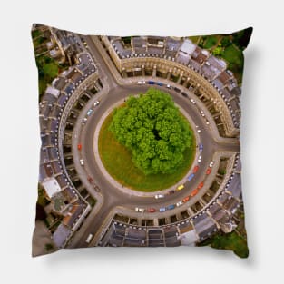 Bath,The Circus, From the air,,georgian architecture as you never saw it Pillow