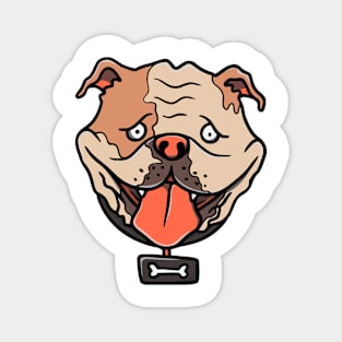 Hand drawn Cute bulldog illustration Magnet