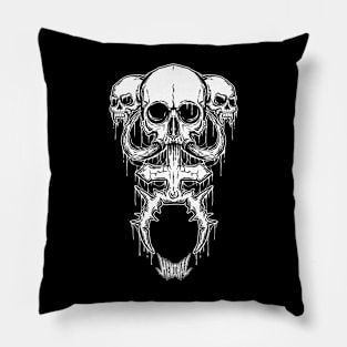 Three horned skulls Pillow