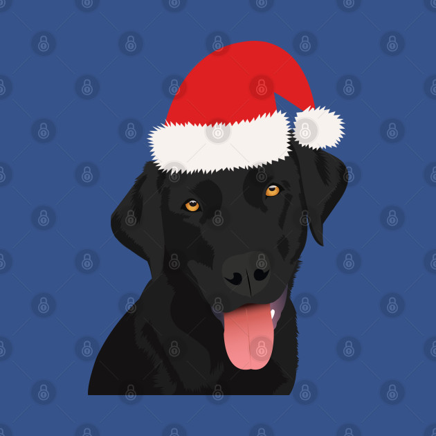 Disover Christmas Black Labrador - Black Lab - T-Shirt