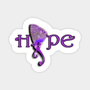 Purple Ribbon Cure Lupus Awareness Butterfly Hope Gifts Magnet