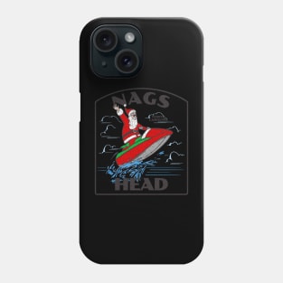 Nags Head, NC Christmas Vacationing Waterskiing Santa Phone Case