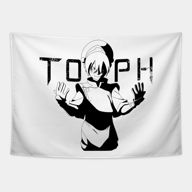 Avatar: The Last Airbender - Toph: Prodigy of Earthbending B&W Tapestry by NotHamlet