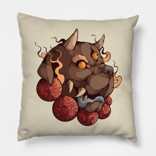 demon dog Pillow