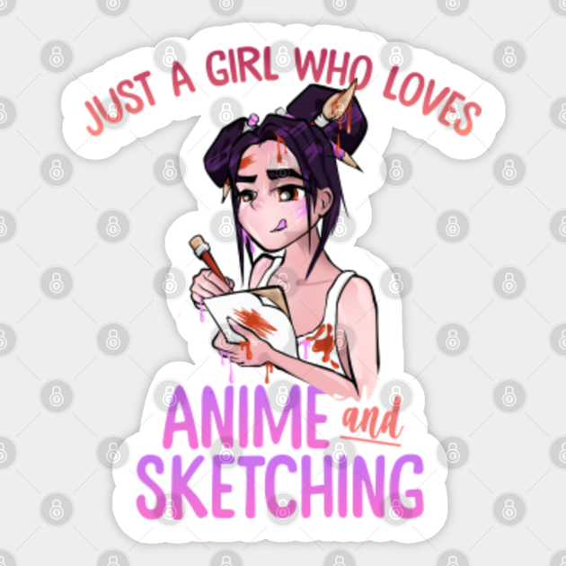 Multicolor Just A Girl Who Loves Anime Gift for creative teen Just a Girl Who Loves Anime and Sketch Throw Pillow 16x16 Multicolor Just A Girl Who Loves Anime Gift for creative teen Just a Girl Who Loves Anime and Sketch Throw Pillow 16x16