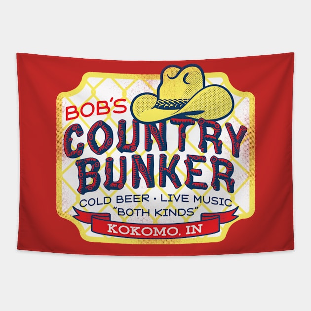 Bob's Country Bunker Tapestry by toadyco