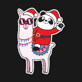 Panda Santa Llama T-Shirt