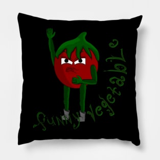 a tomato funny vegetable Pillow