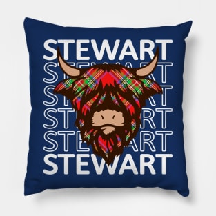 Clan Stewart - Hairy Coo Pillow