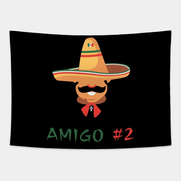 Funny Mexican Amigo #2 Group Matching Tapestry by Shopinno Shirts