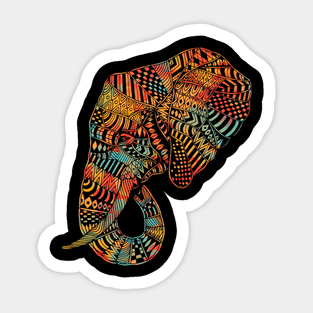 Elephant (Majestic) - Abstract - Sticker