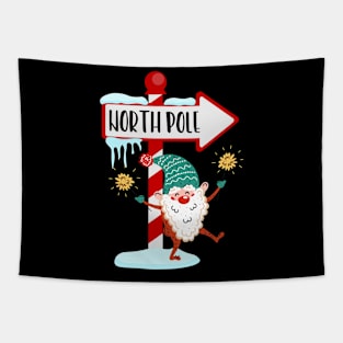 Christmas quotes with elf design Tapestry