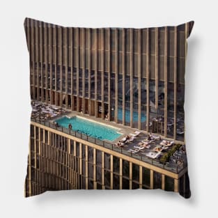 Swimming Pool Skyscraper Hudson Yards Manhattan NYC Pillow