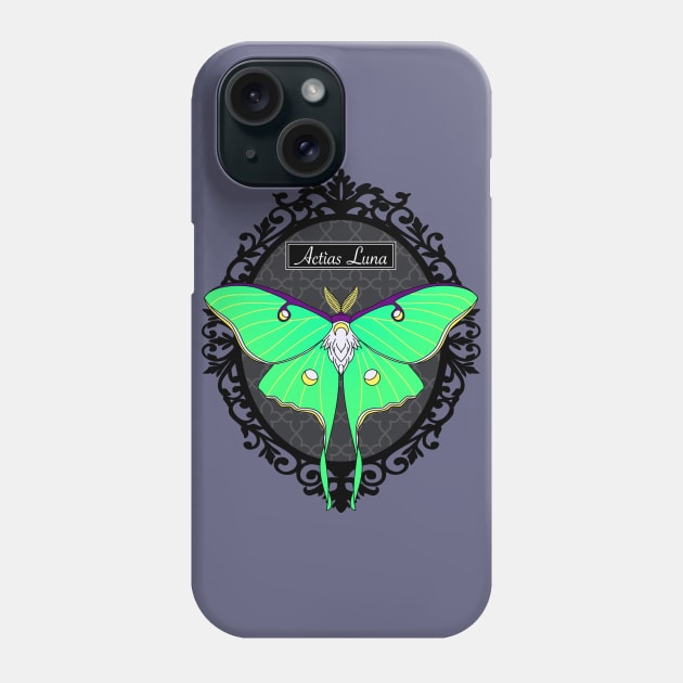 Luna Moth in a Frame Phone Case by RavenWake