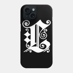 Silver Letter L Phone Case