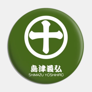 Shimazu Yoshihiro Crest with Name Pin