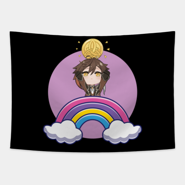 Genshin Impact Chibi Zhongli - Genshin Impact - Tapestry ...