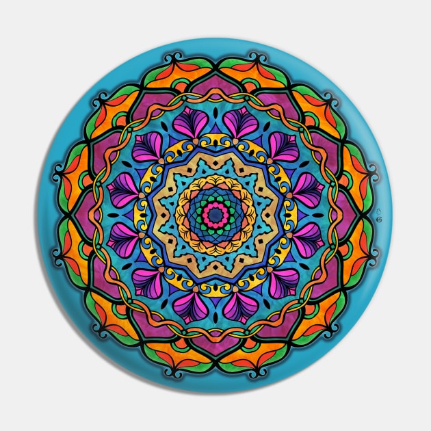 Mandala lotus Pin by HagalArt