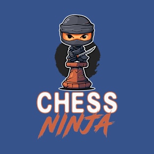 Nerdy Chess Fan Chess Ninja For Chess Player Retro Ninja Art T-Shirt