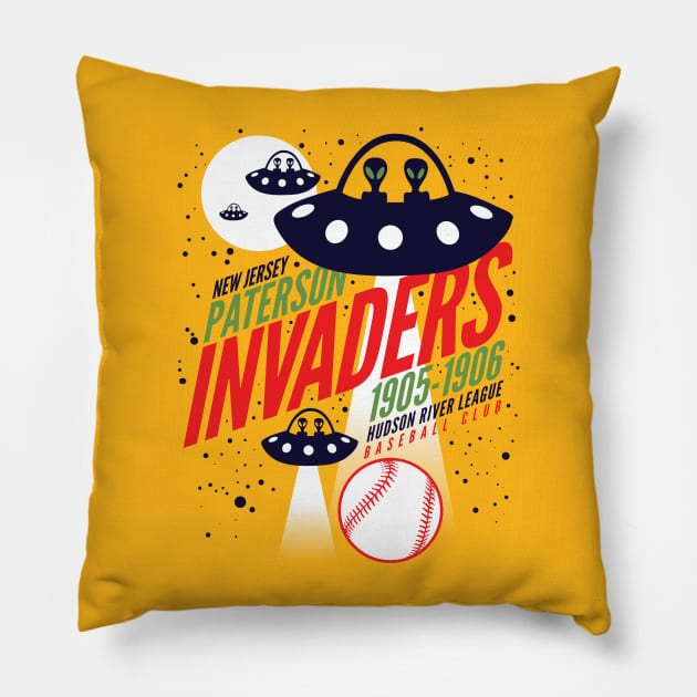 Paterson Invaders Pillow by MindsparkCreative