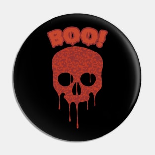 Red Skull Boo Pin