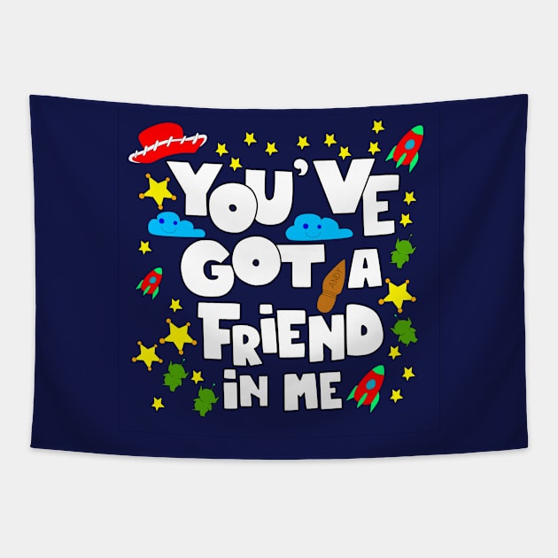 you ve got a friend in me with stars and toys Tapestry by jorge_lebeau