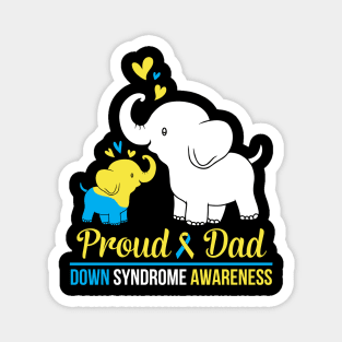 Elephants Dancing Together Proud Dad Down Syndrome Awareness Magnet