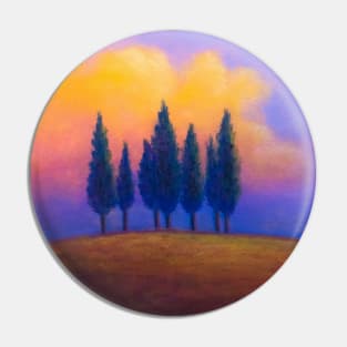 Pastel painting - Tuscany landscape Pin