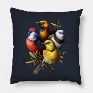 Australian Birds Epthianura Chats Pillow