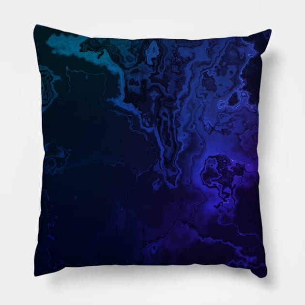 Blue Marble Galaxy Stone Pillow by Moon Art
