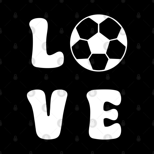 Love Soccer White by sapphire seaside studio