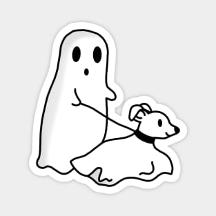 Cartoon Ghost Walking Ghost Dog Magnet